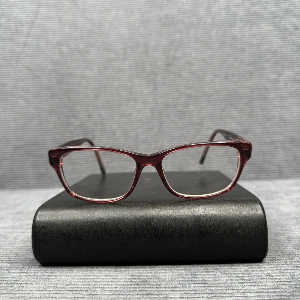 Bebe Promising Berry Purple Rhinestone Rectangular Eyeglasses Frames 512 135